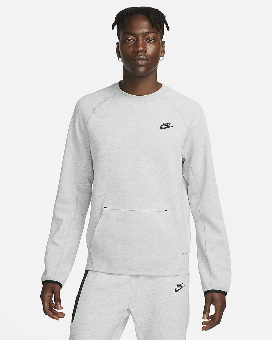 Nike grey crew neck sweater sale